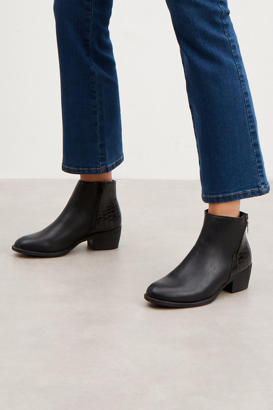 105 Faith: Heather Side Zip Ankle Boot image number 2