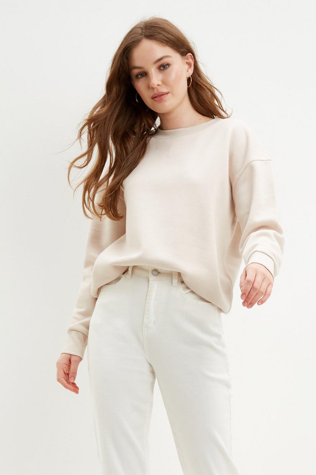 Neutral Relaxed Sweatshirt image number 1