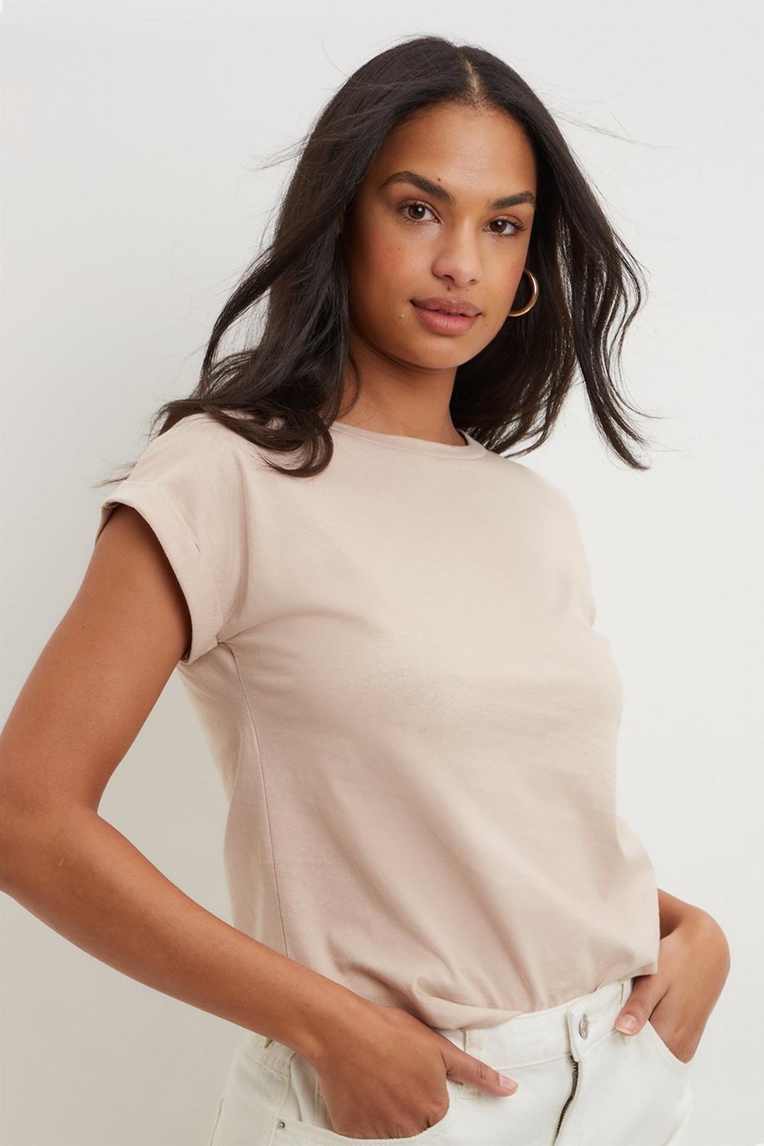 Taupe Cotton T-Shirt image number 1