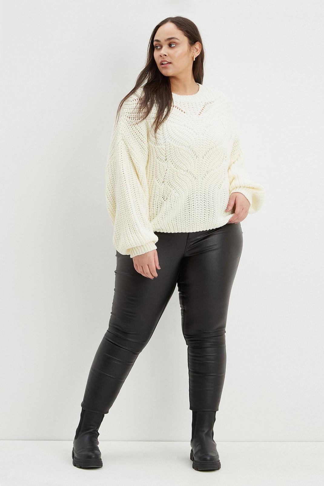 123 Curve Chunky Cable Knit Jumper image number 2