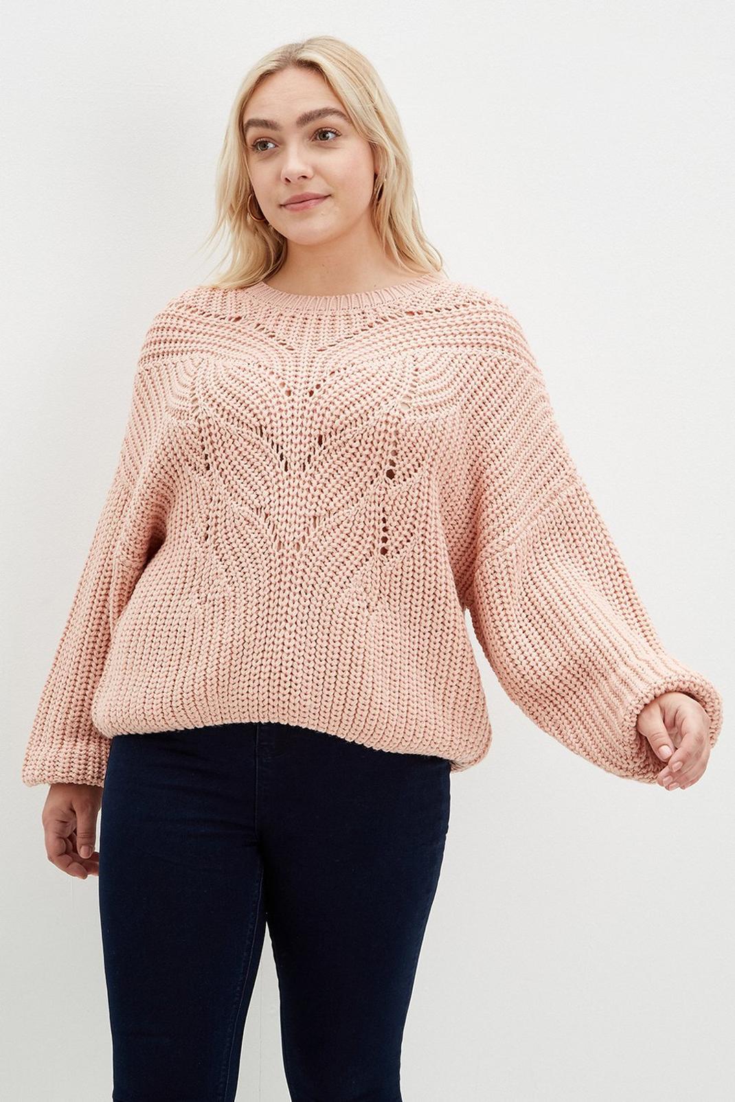 155 Curve Chunky Cable Knit Jumper image number 1
