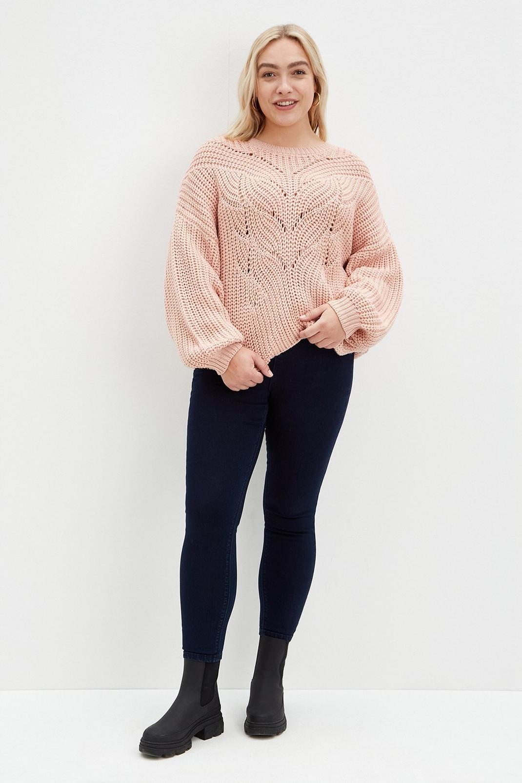 155 Curve Chunky Cable Knit Jumper image number 2