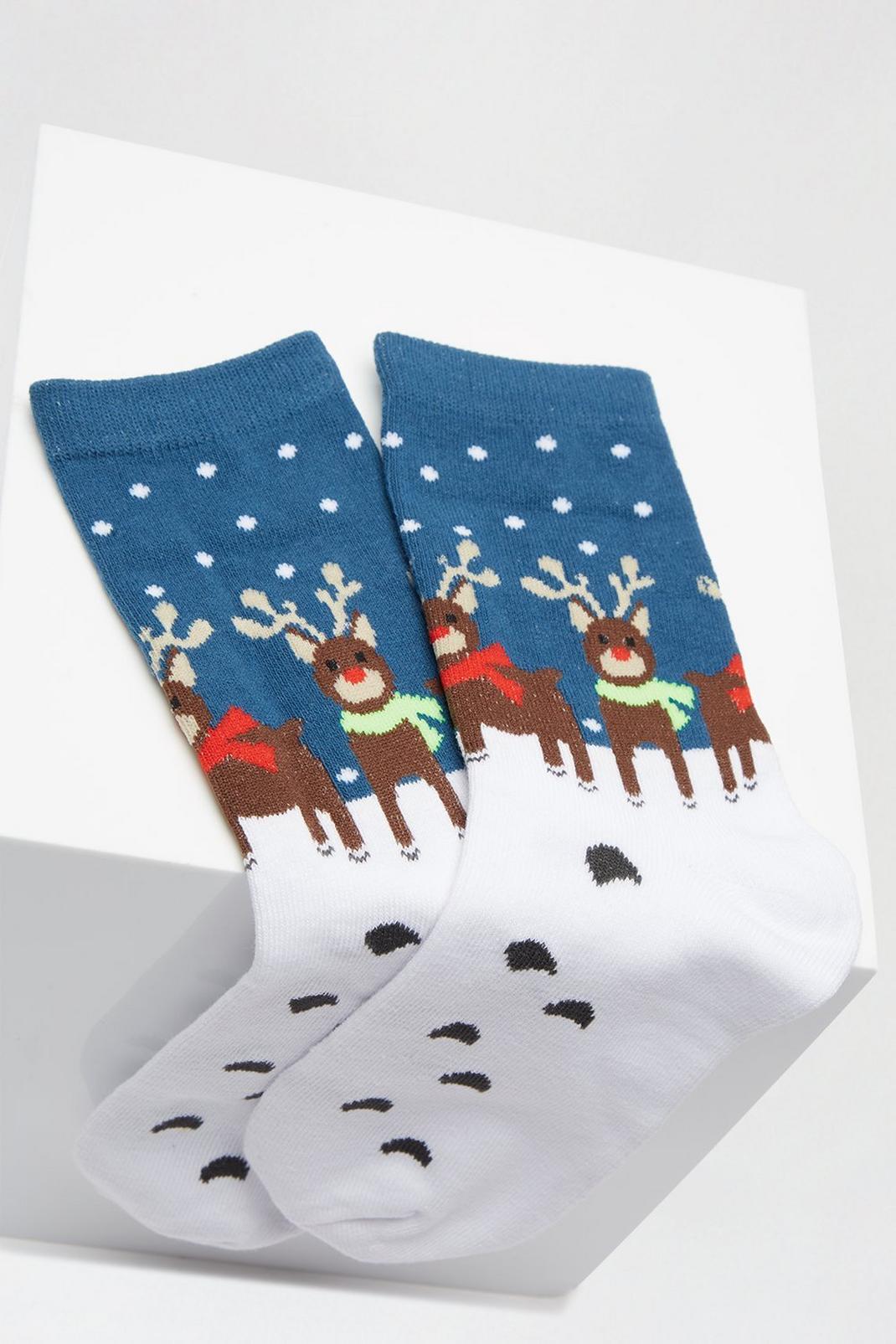 148 Navy Reindeer Socks   image number 2