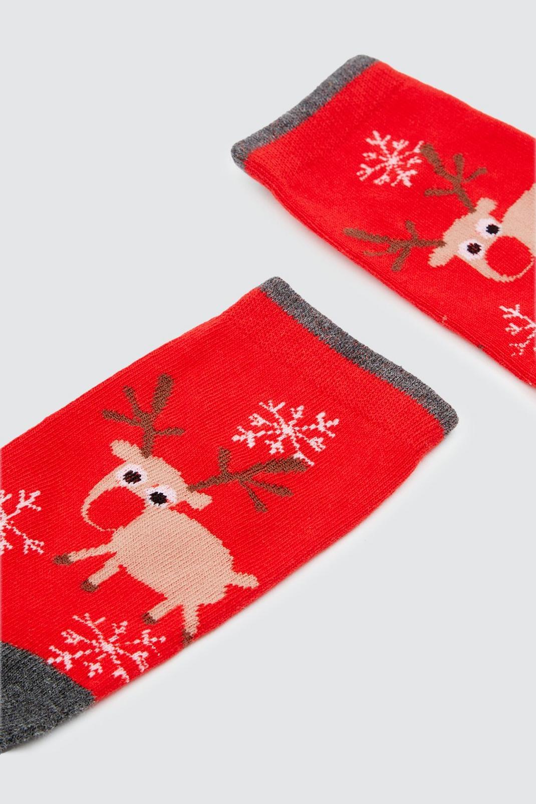 157 Red Reindeer Socks  image number 2
