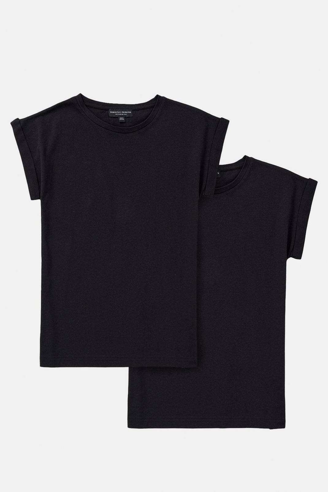 Black 2 Pack Cotton T-Shirt image number 1