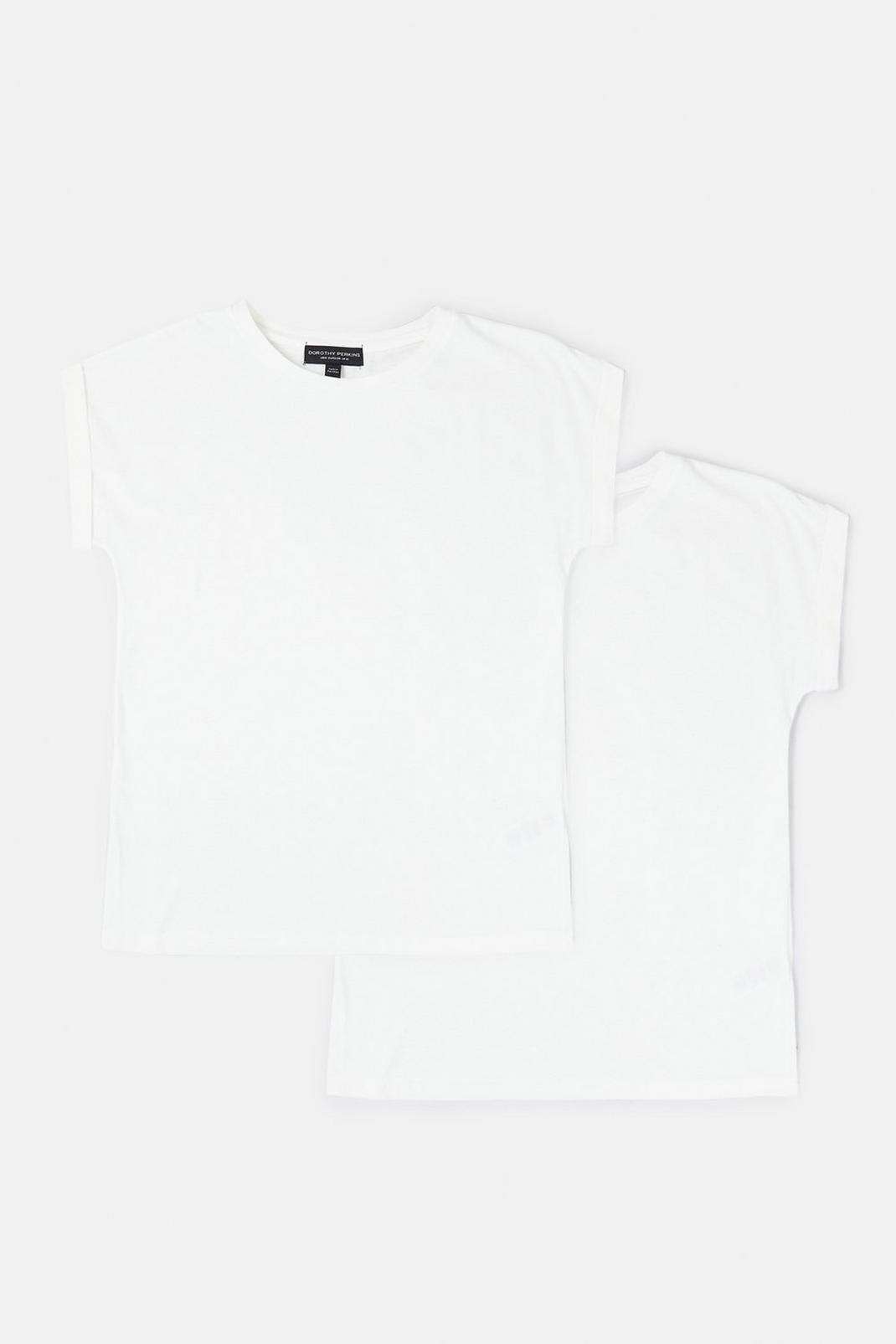 White 2 Pack Cotton T-Shirt image number 1
