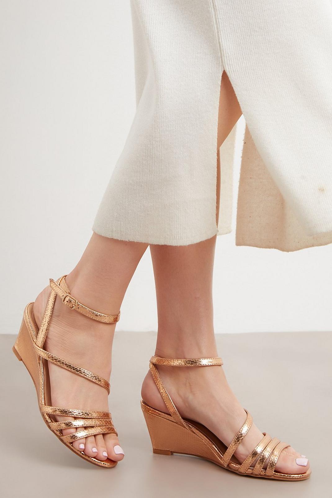 Rose gold Good For The Sole: Angelina Wide Fit Wedges image number 1