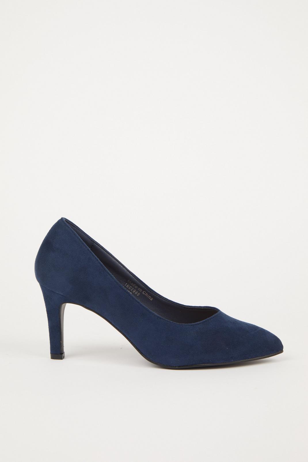 Navy Good For The Sole: Extra Wide Fit Comfort Emily Court Shoes image number 1