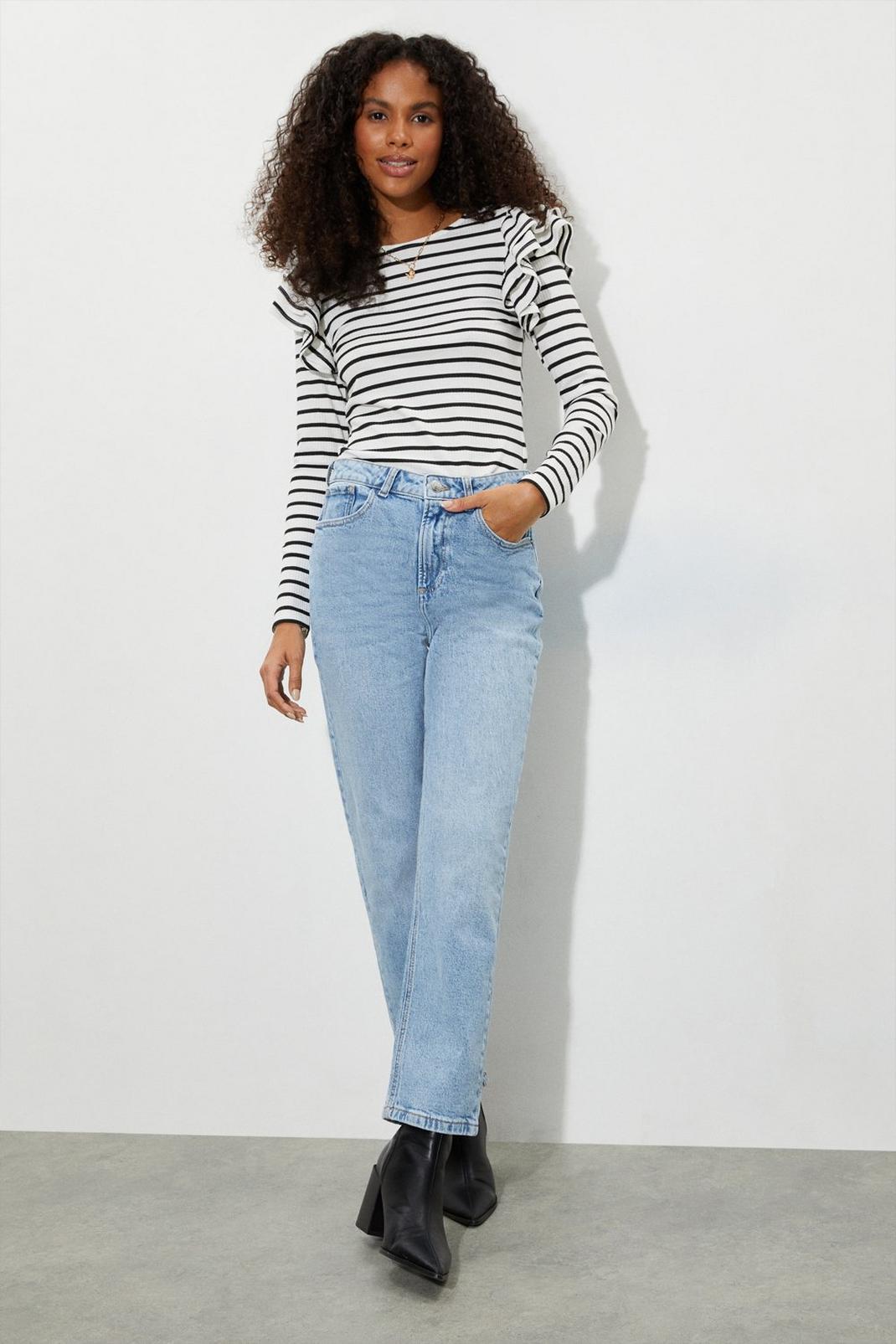 Light blue Organic Straight Jeans image number 1
