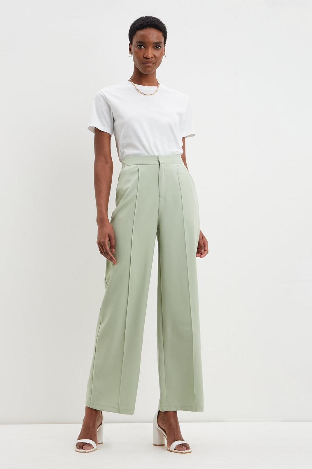 Green Wide Leg Trouser  image number 1