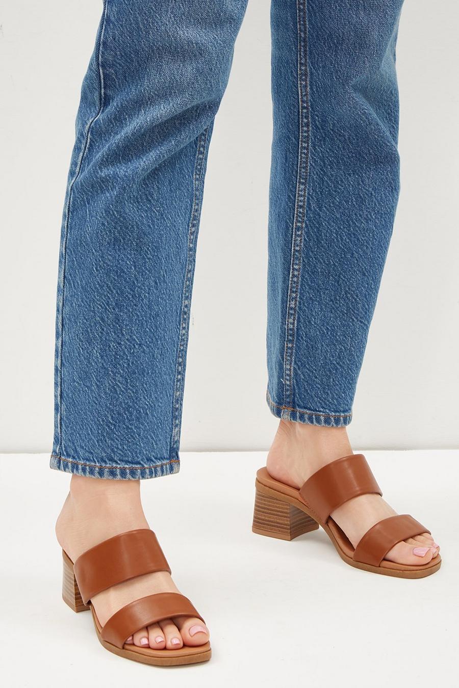 Wide Fit Comfort Susie Double Strap Mules