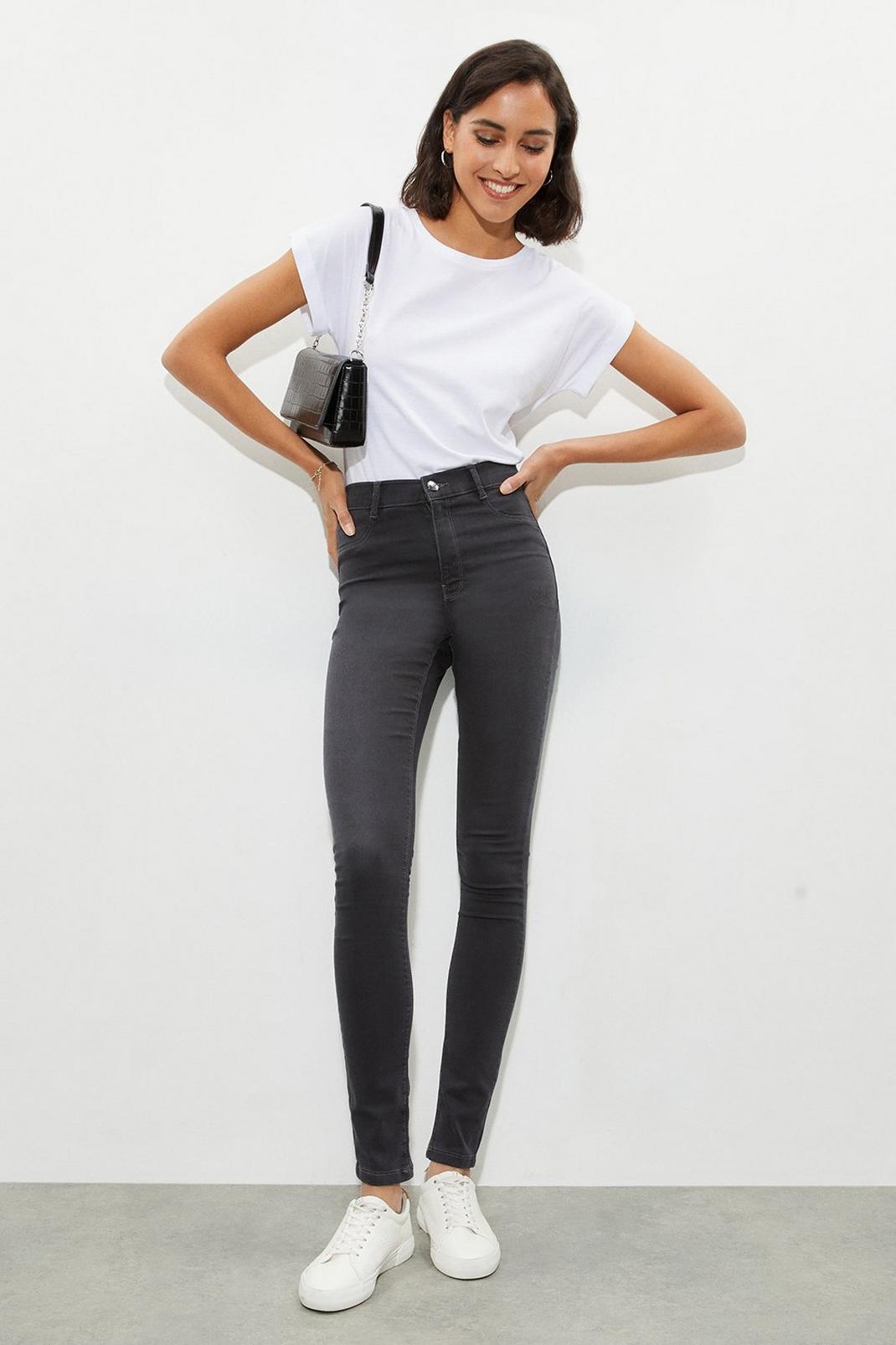 Grey Tall Skinny Frankie Jeans image number 1