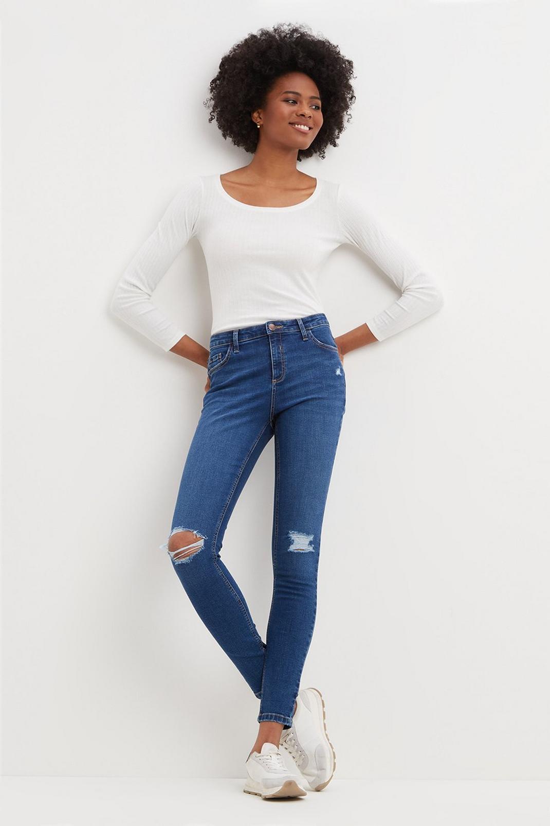 Indigo Tall Darcy Ankle Grazer Jeans image number 1