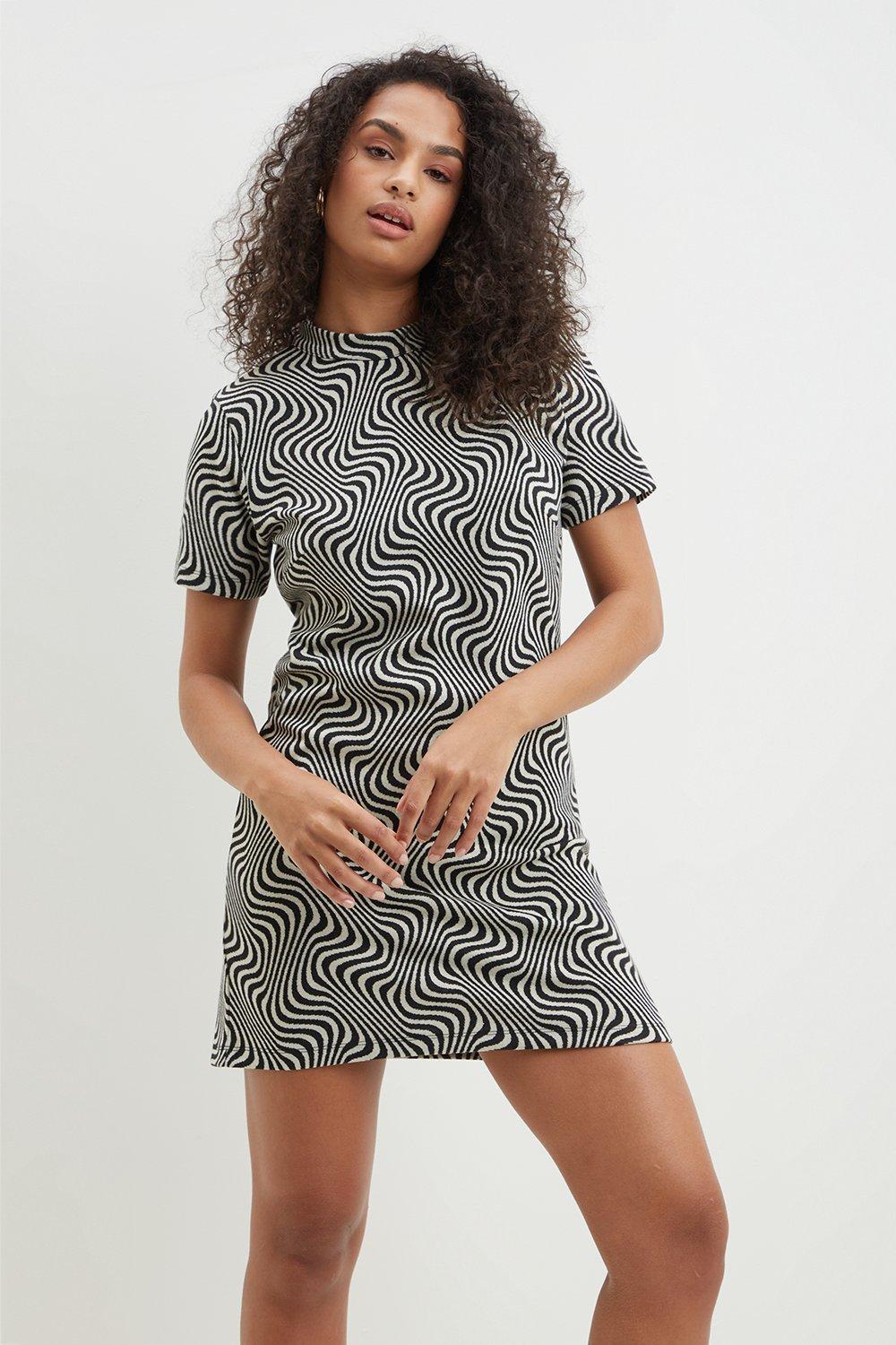 zebra shift dress