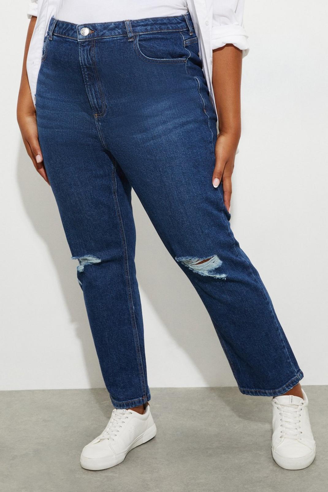 702 Curve Midwash Straight Jeans image number 2