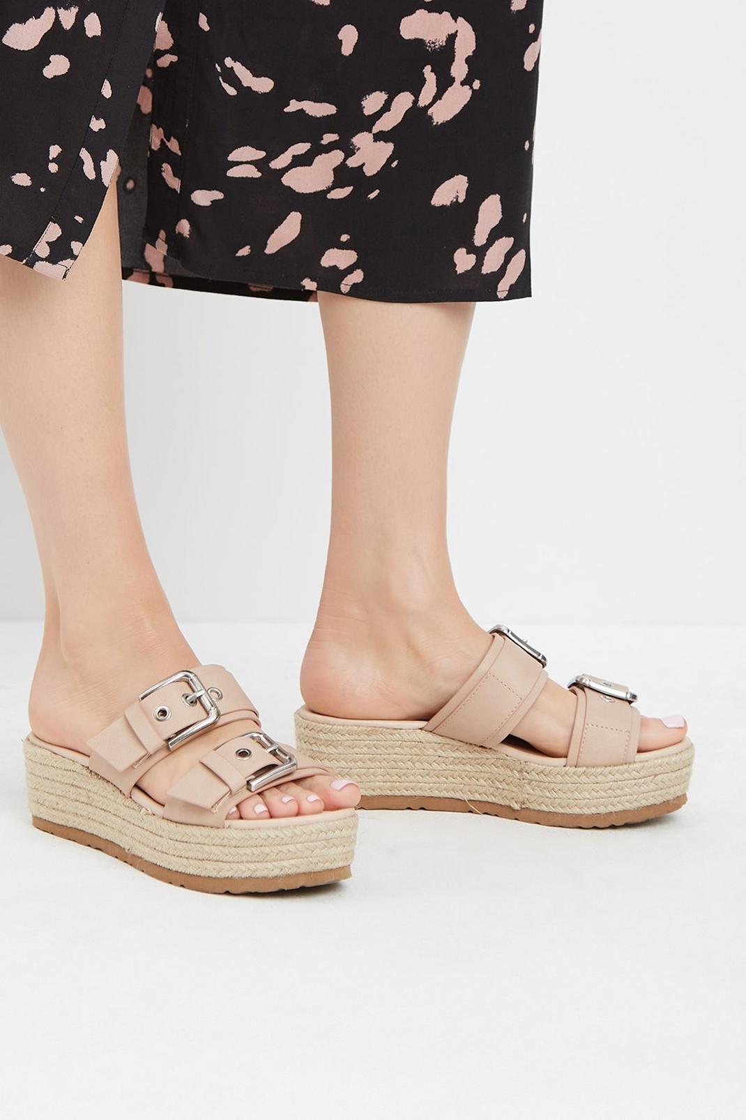 Blush Riley Double Buckle Wedges image number 1