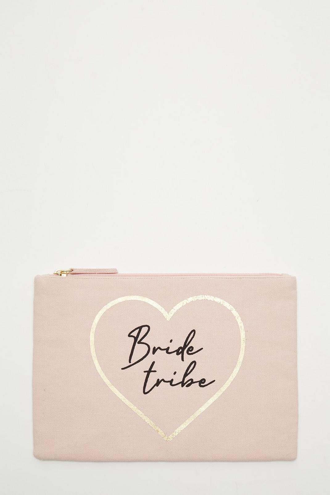 Blush Organic Cotton Bride Tribe Slogan Purse image number 1