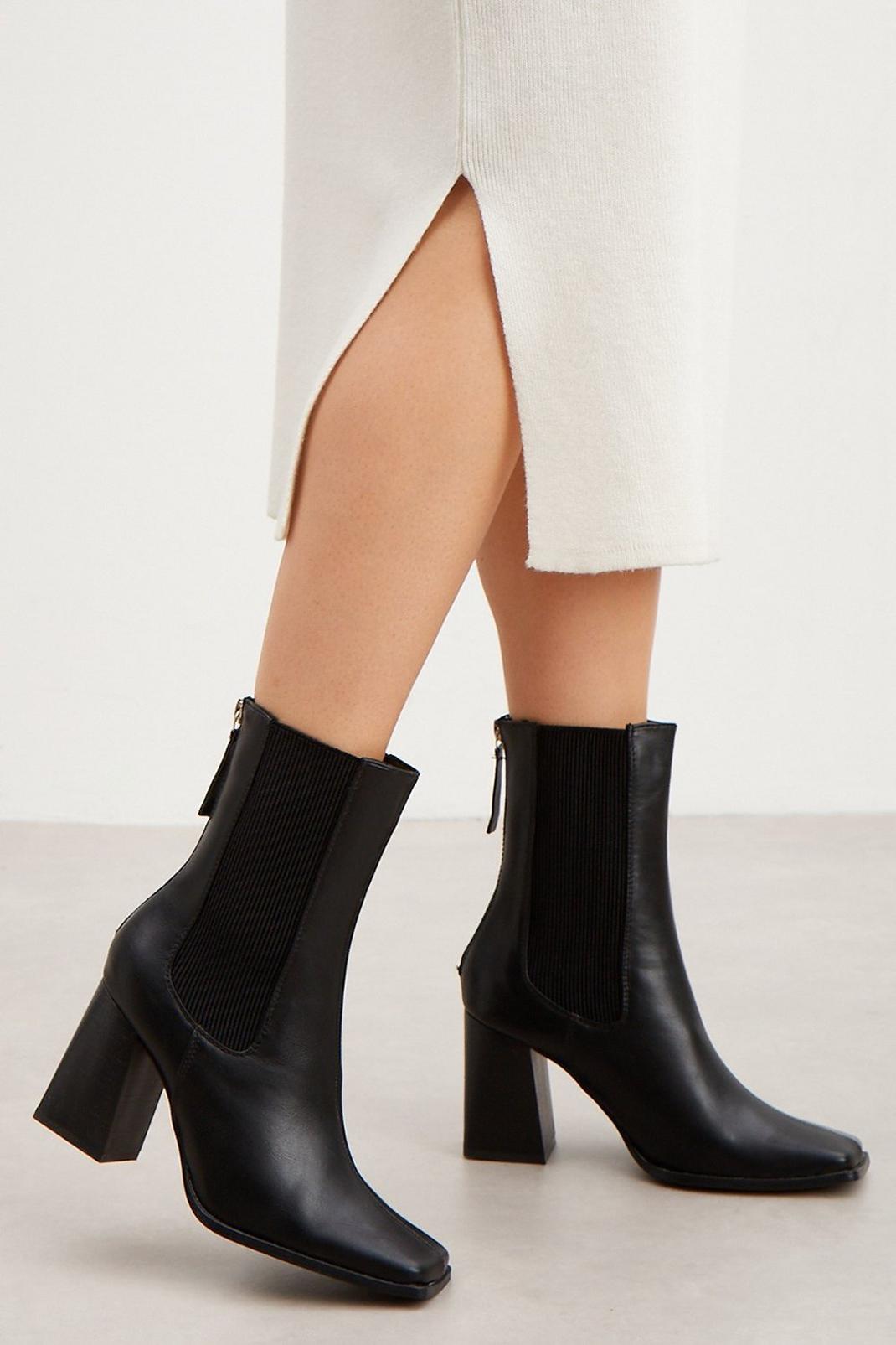 True black Faith: Marcella Heeled Boot image number 1