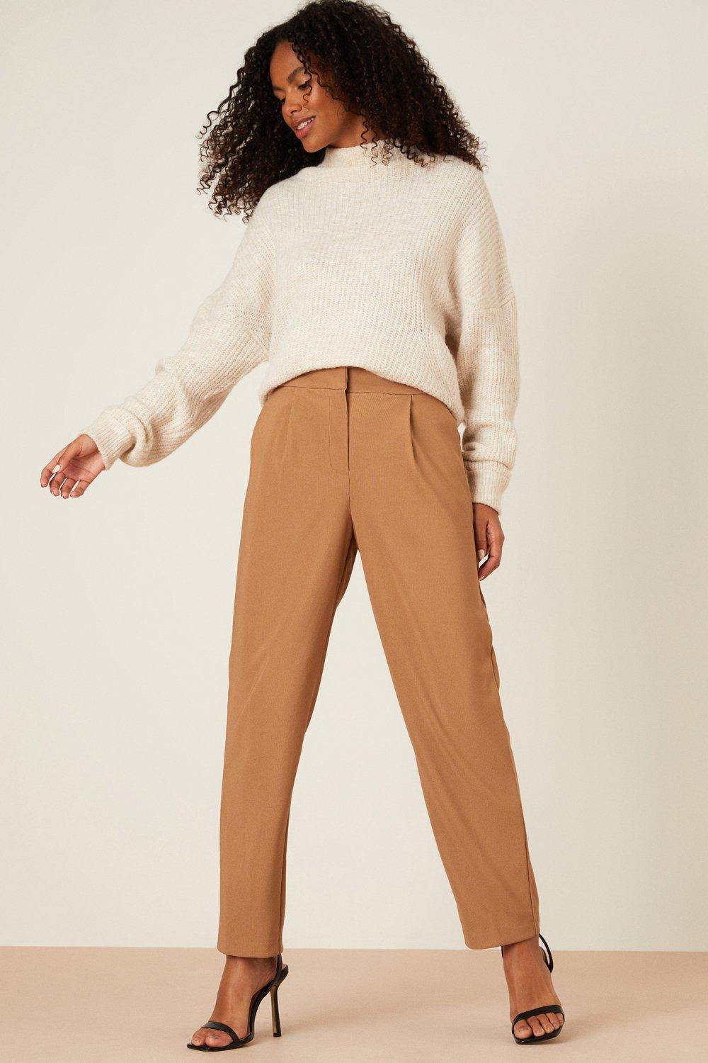 tapered wide leg trousers