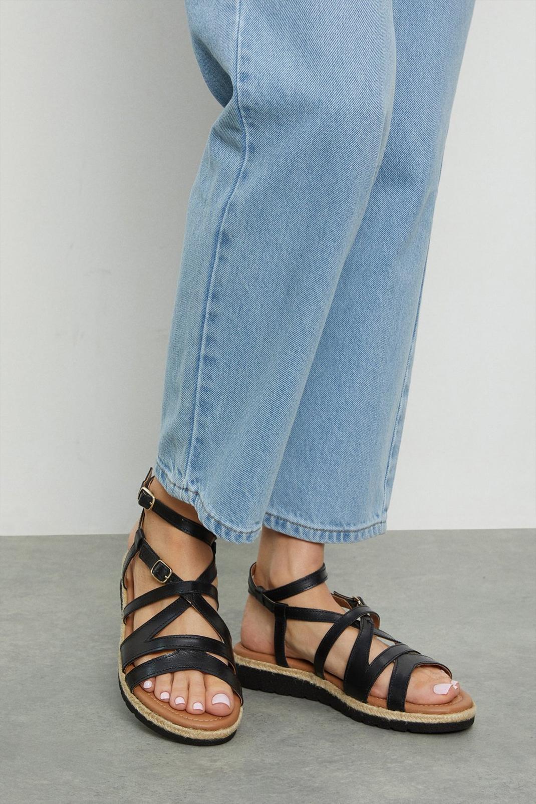 Good For The Sole: Leather Abigail Strappy Sandal image number 1