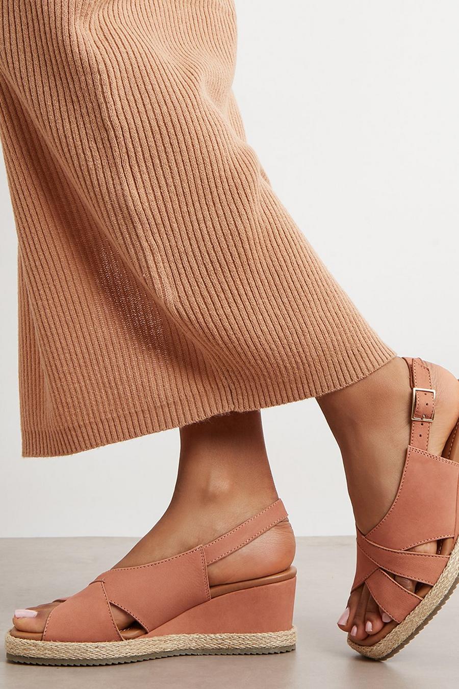 Good For The Sole: Leather Amy Cut Out Wedge