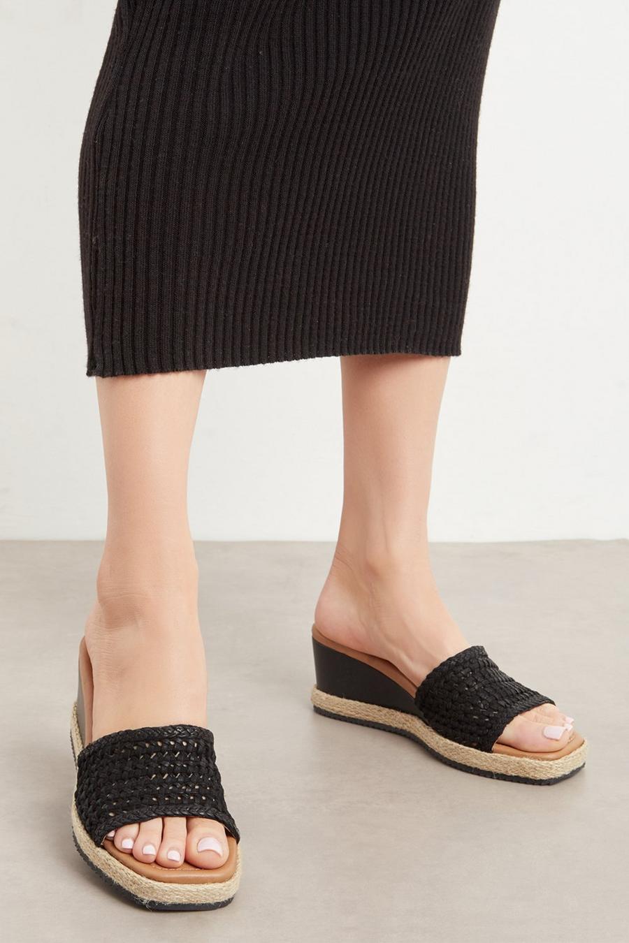 Good For The Sole: Leather Alice Woven Wedge