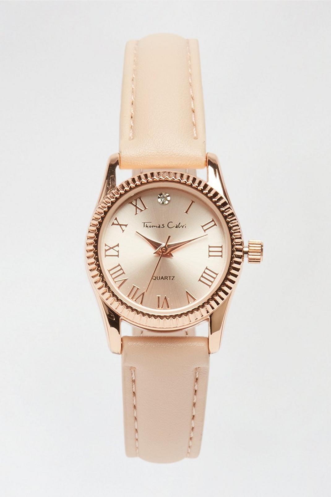 Baby pink Pink Roman Numerals Watch image number 1
