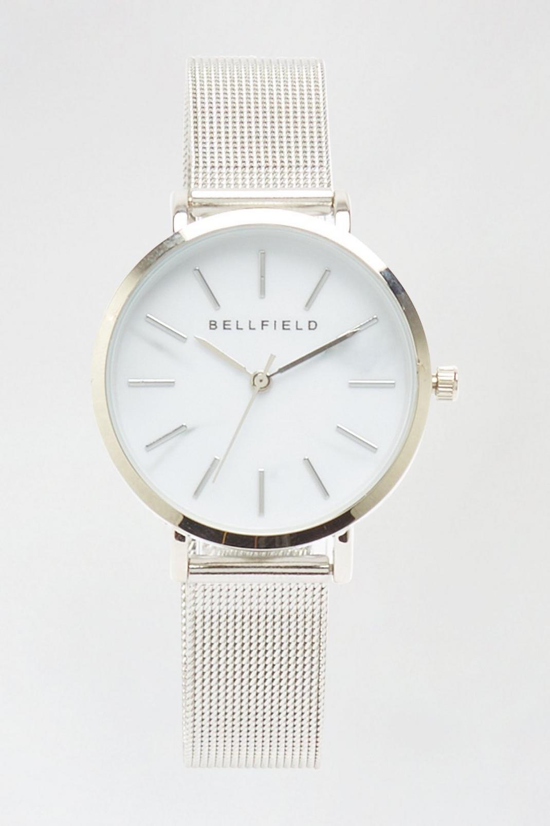 155 Silver Mesh And Marble Watch image number 1