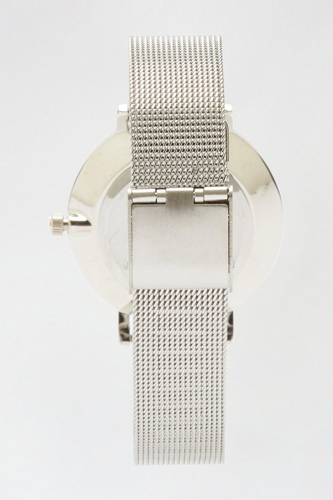 155 Silver Mesh And Marble Watch image number 2
