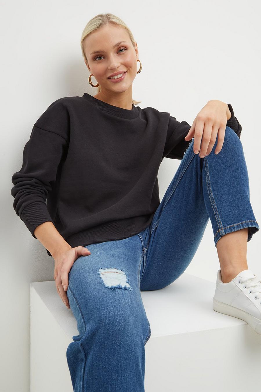 Petite More Sustainable Cotton Relaxed Sweatshirt