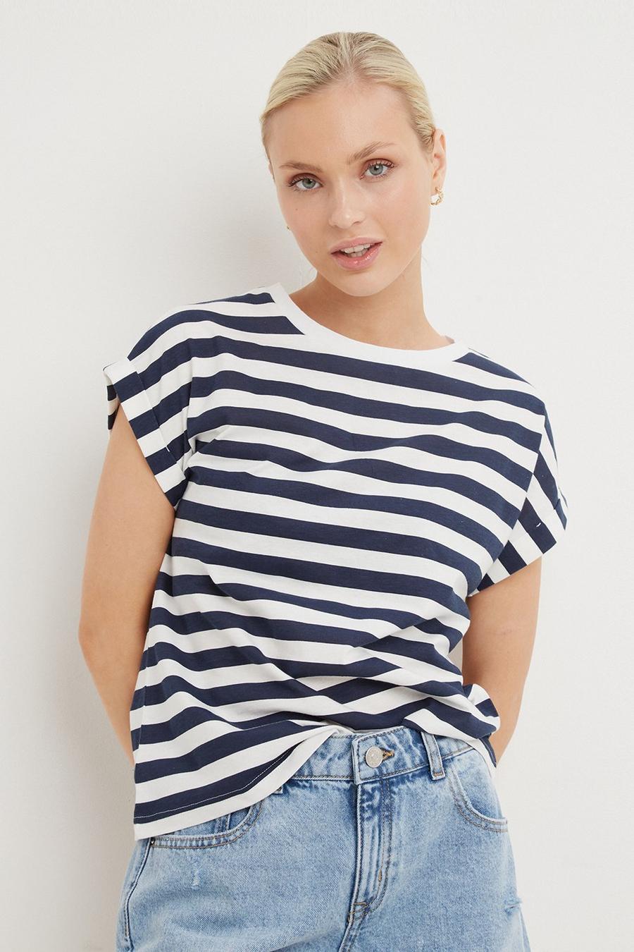 Petite Cotton Stripe T-Shirt