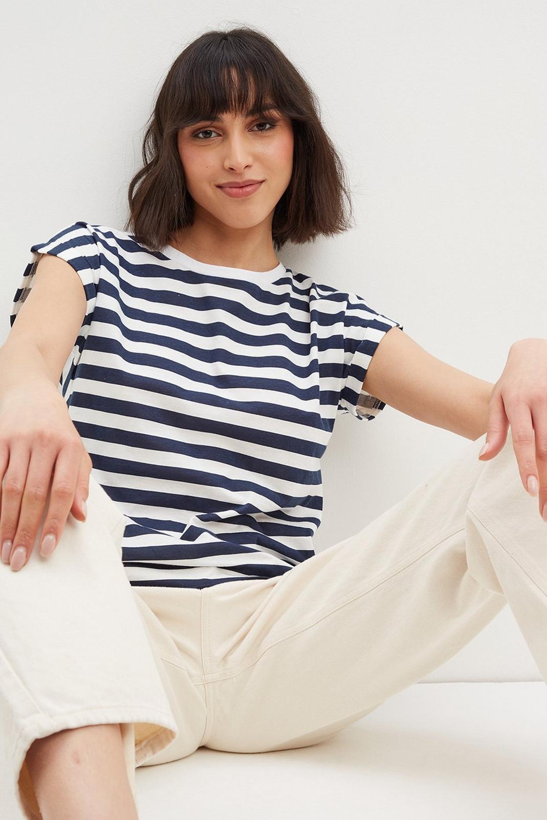 Tall Cotton Stripe T-Shirt image number 1