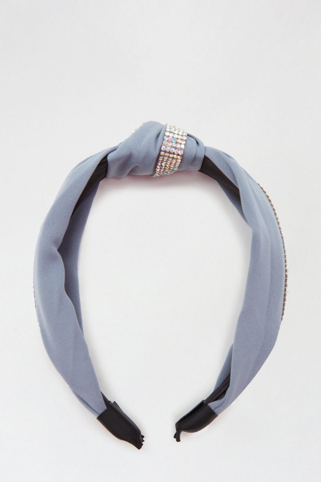 Light blue Diamante Knot Headband image number 1