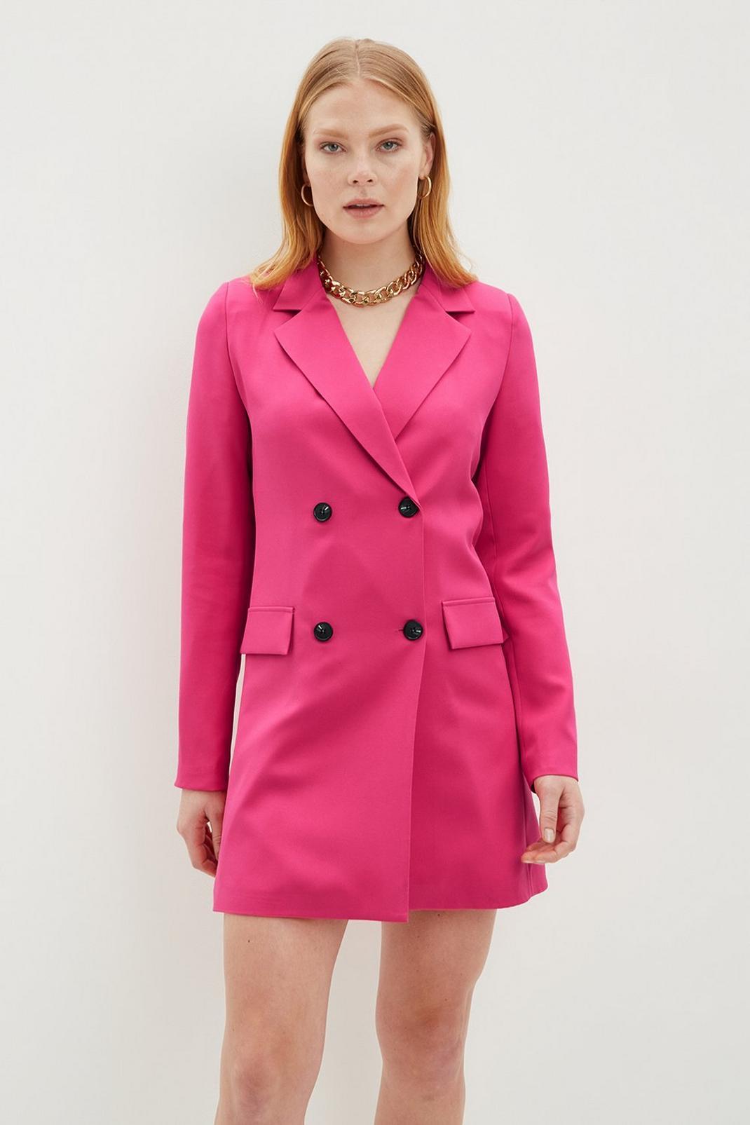 155 Bright Pink Blazer Dress image number 2