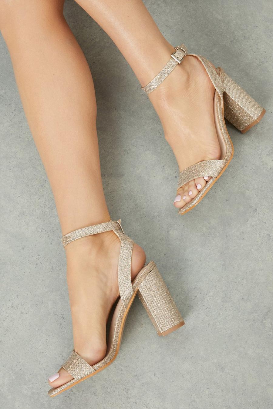 Womens Shoes Heels Sandal heels Dorothy Perkins Blaze Open Toe Sandals in Metallic 