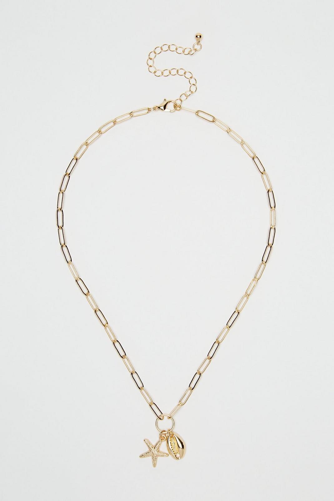 Gold Multi Charm Necklace  image number 1