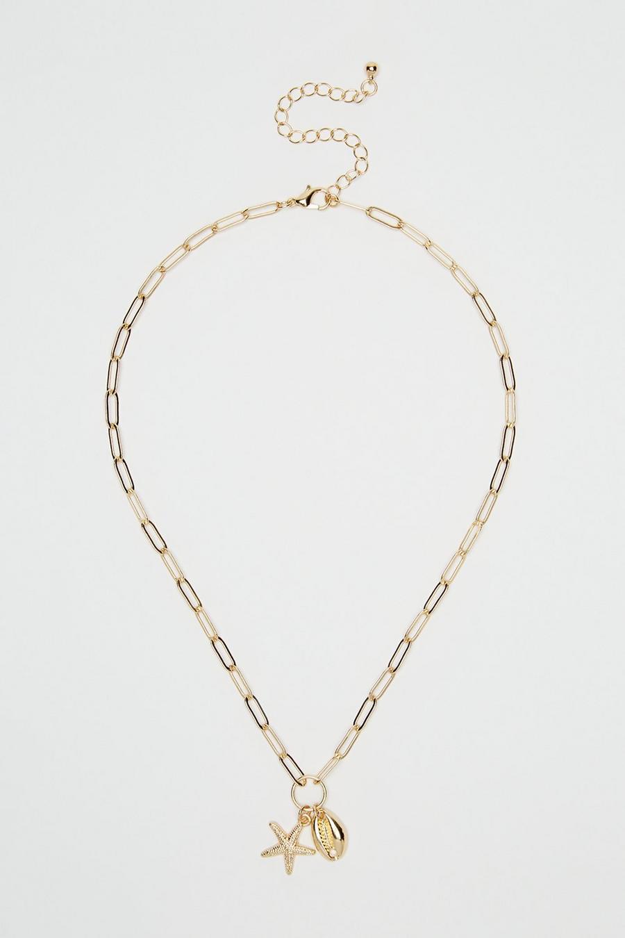 Gold Multi Charm Necklace 