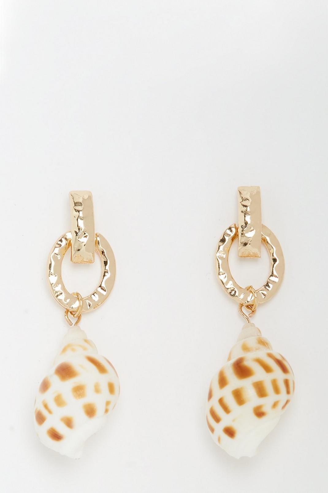 211 Gold Shell Drop Earrings  image number 1