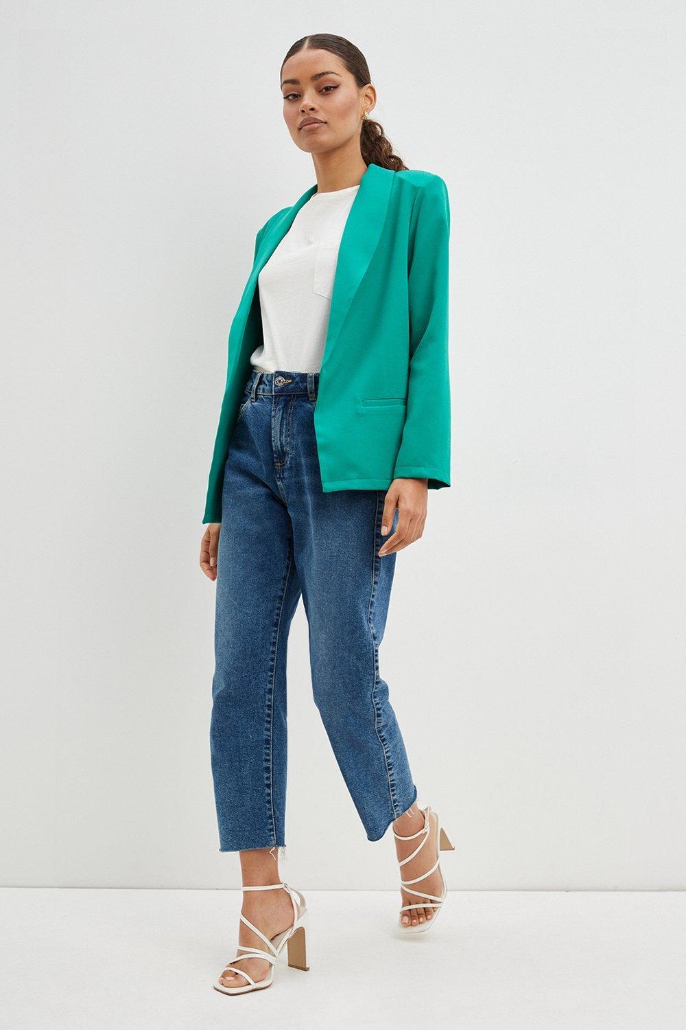 petite green blazer