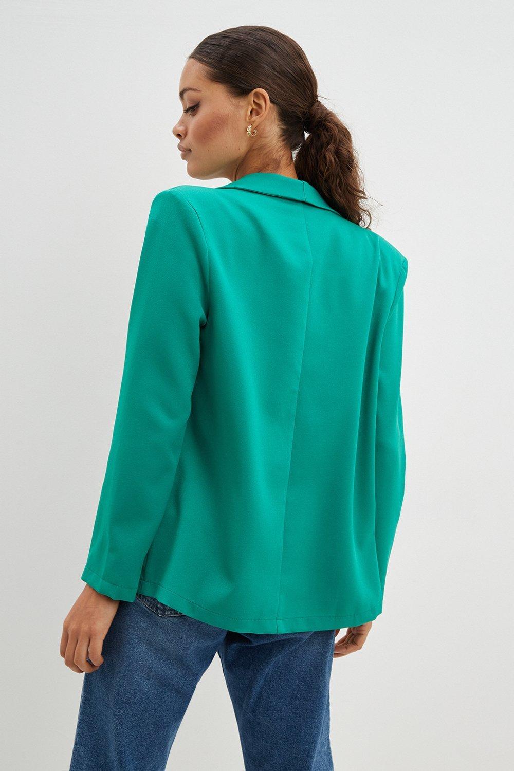 petite green blazer