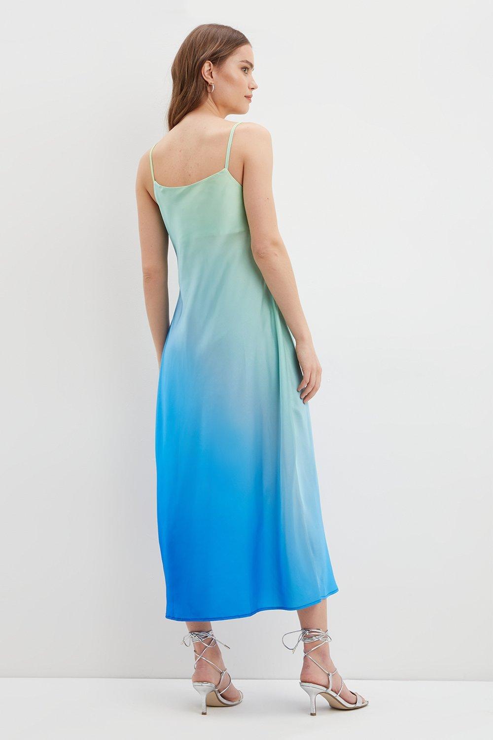 ombre slip dress