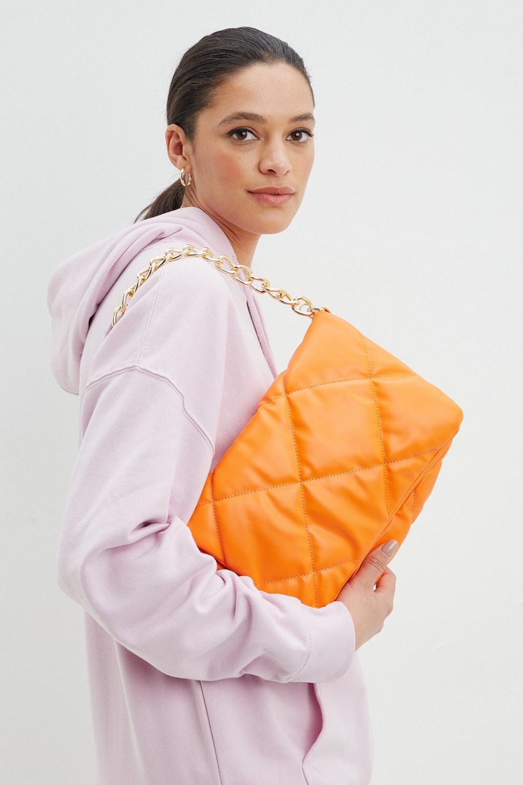 Orange Padded Crossbody Bag image number 1