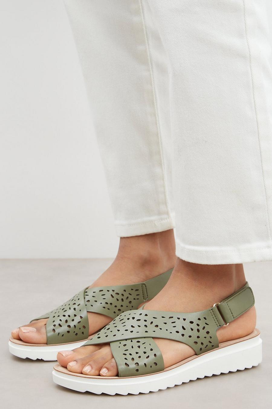 Good For The Sole Wide Fit Arianna Lazercut Sandal