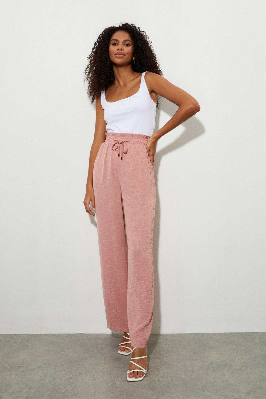 Rose Twill Elasticated Waist Wide Leg Trouser image number 1