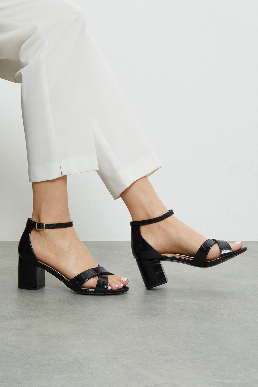 Black Good For The Sole: Wide Fit Annie Heel Sandals image number 1