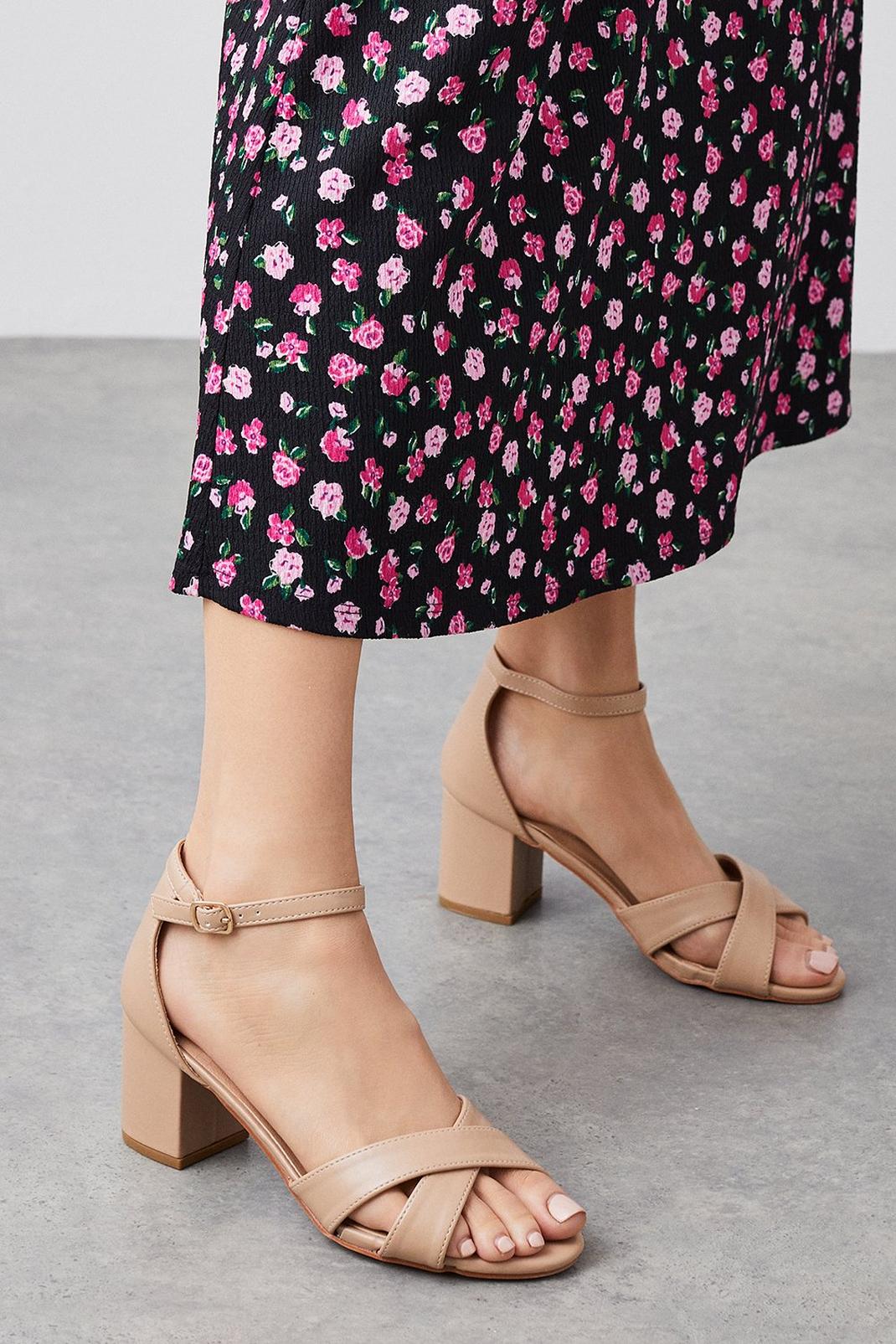 Blush Good For The Sole: Wide Fit Annie Heel Sandals image number 1