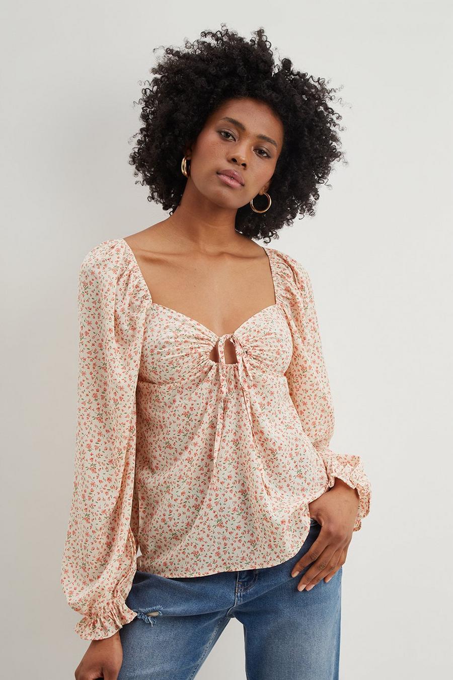 Tall Ditsy Volume Sleeve Top
