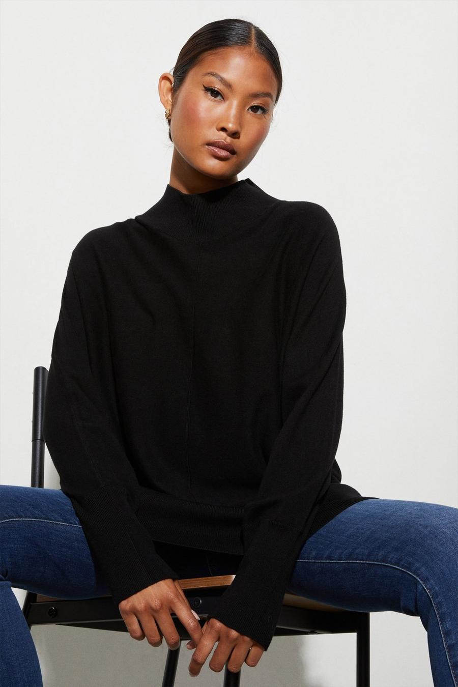 Petite Slouchy Batwing Jumper