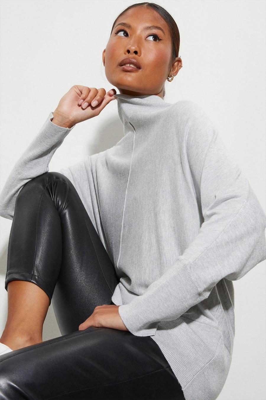 Petite Slouchy Batwing Jumper