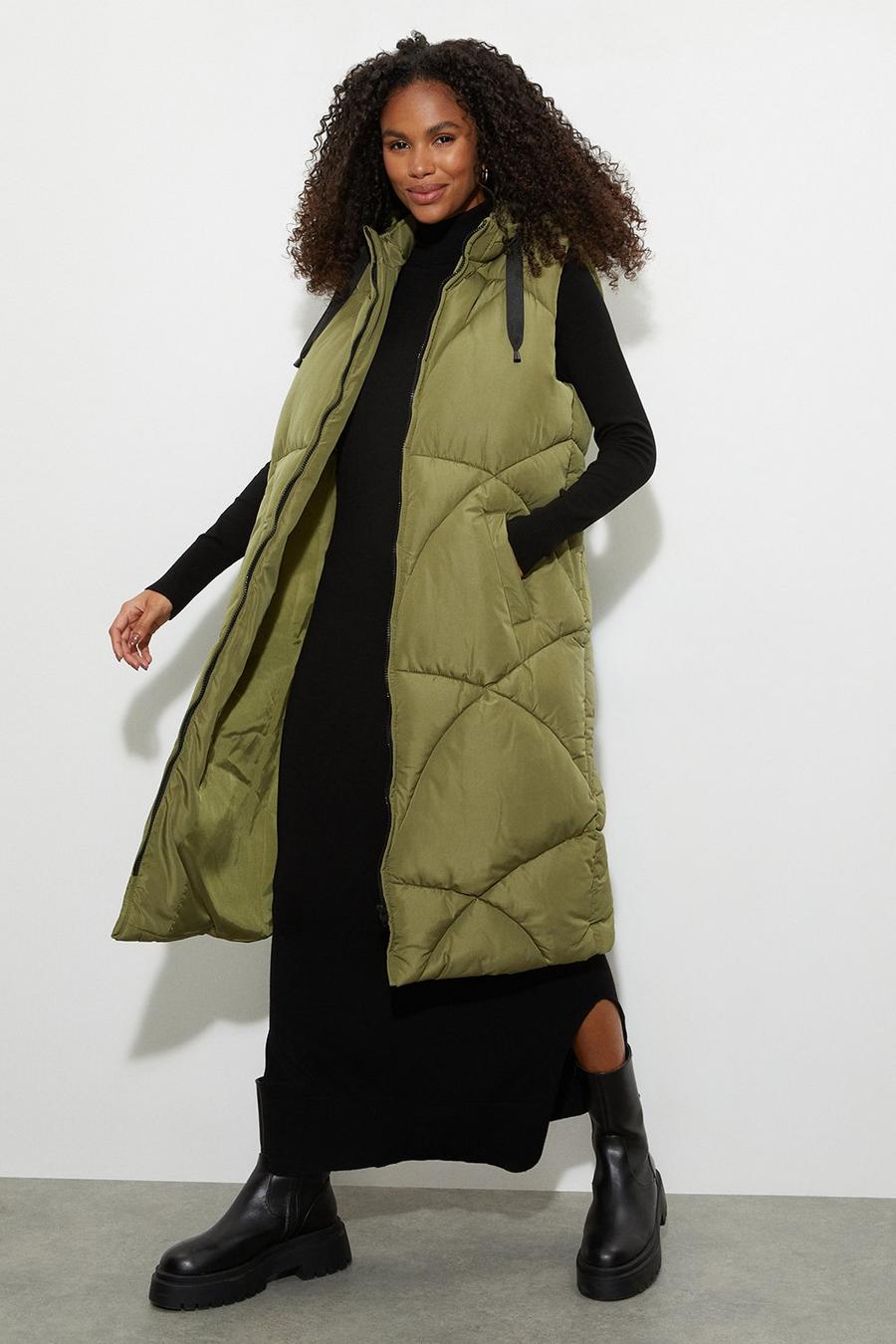Maxi Hooded Padded Gilet